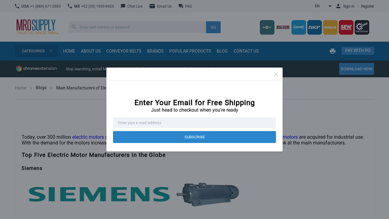 Main Manufacturers of Electric Motor north american electric motor parts