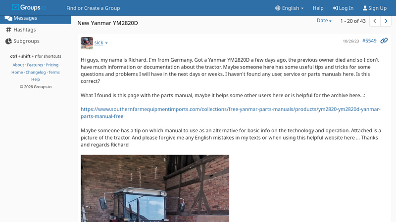 main@yanmar-tractor-owners.groups.io yanmar tractor parts catalog
