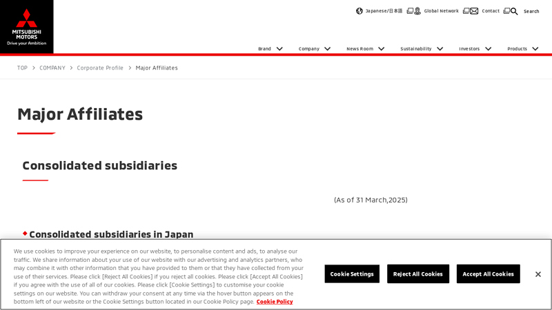 Major Affiliates mitsubishi car parts