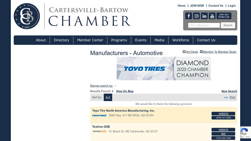 Manufacturers - Automotive Category auto parts cartersville ga