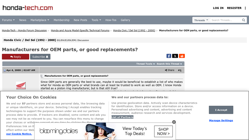 Manufacturers for OEM parts, or good replacements? vintage honda parts