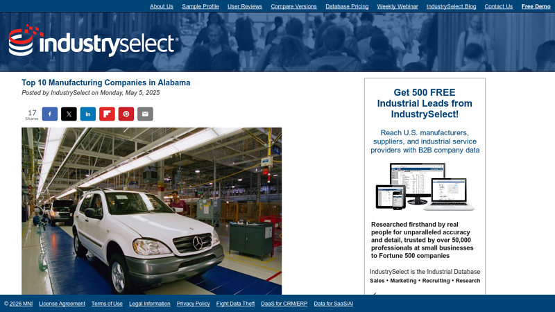 Manufacturing Companies in Alabama auto parts huntsville