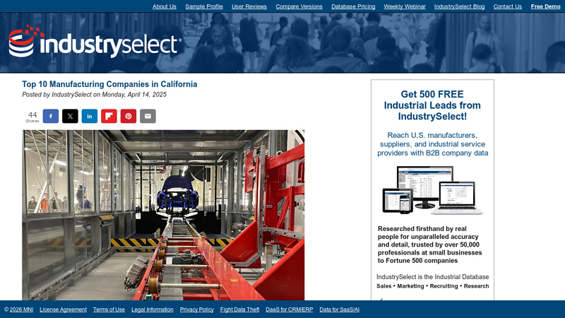 Manufacturing Companies in California car parts san diego ca