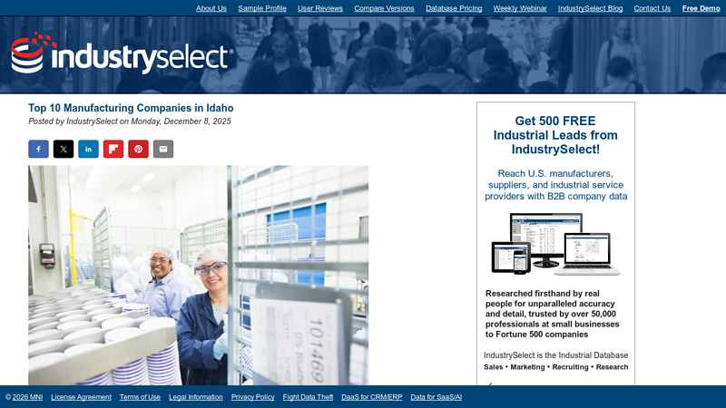 Manufacturing Companies in Idaho car parts boise idaho