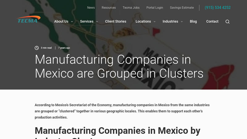 Manufacturing Companies in Mexico are grouped in industry clusters chihuahua auto parts