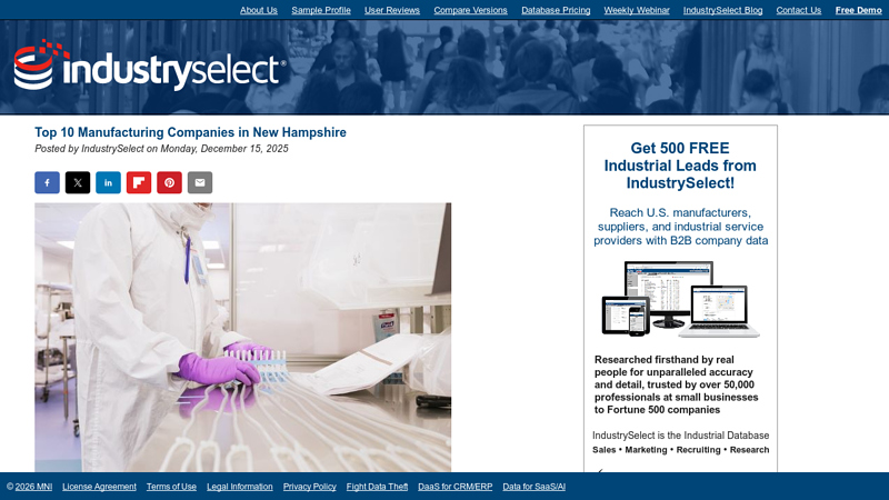 Manufacturing Companies in New Hampshire car parts nashua