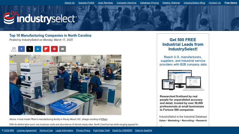 Manufacturing Companies in North Carolina auto parts north carolina