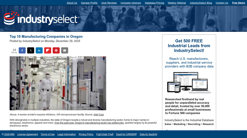 Manufacturing Companies in Oregon auto parts medford oregon