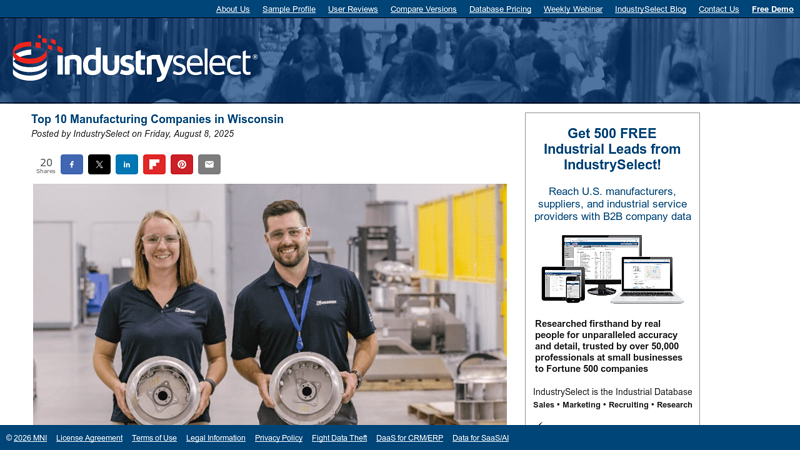 Manufacturing Companies in Wisconsin auto parts madison wi