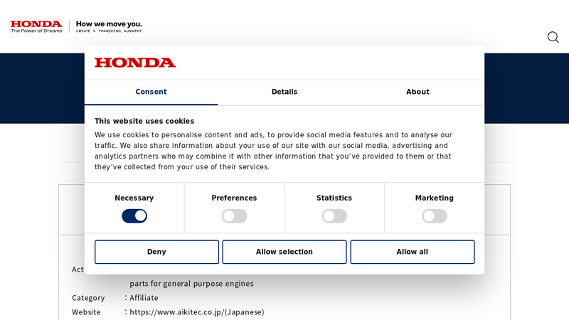 Manufacturing (Components) - Honda Global oe honda parts