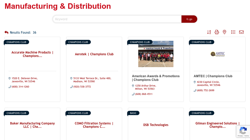 Manufacturing & Distribution Category auto parts janesville wi