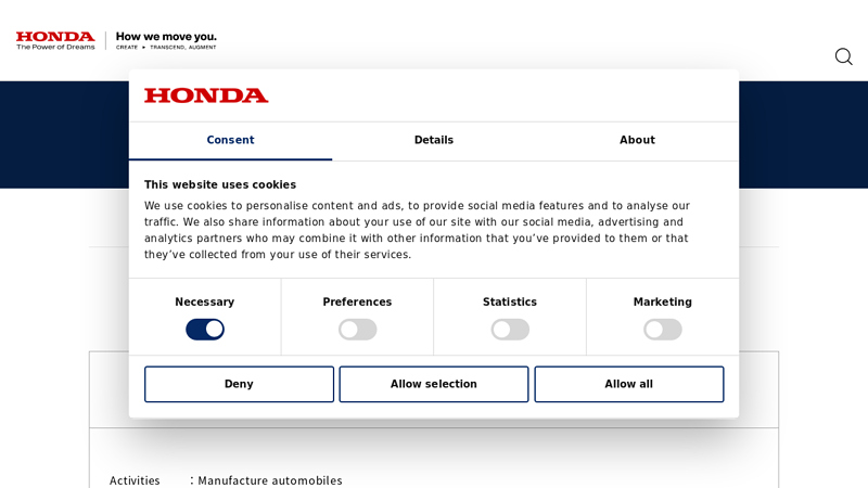 Manufacturing Facilities - Honda Global honda accord parts