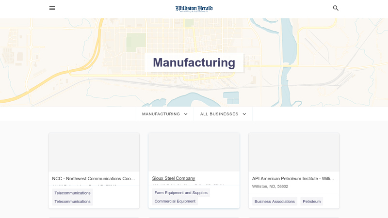 Manufacturing in Williston auto parts williston nd
