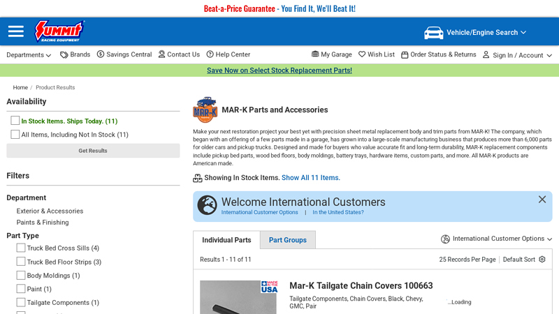 MAR-K – Body & Trim Parts mar auto parts