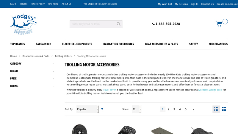 Marine Trolling Motor Accessories parts for trolling motors