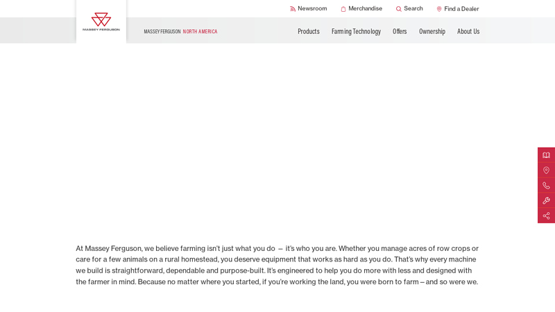 Massey Ferguson United States official website ferguson tractor parts