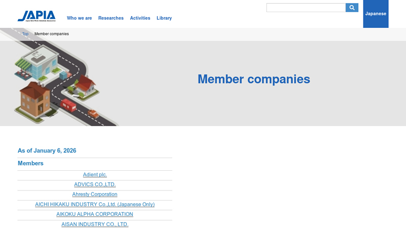 Member companies japanese auto parts