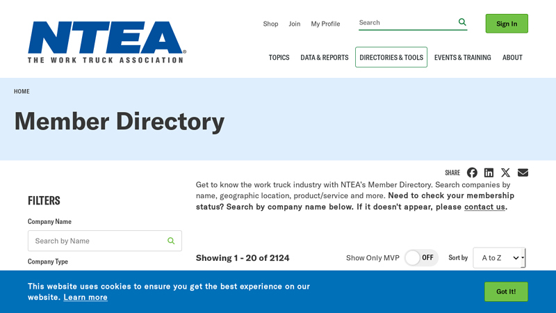 Member Directory truck parts & accessories