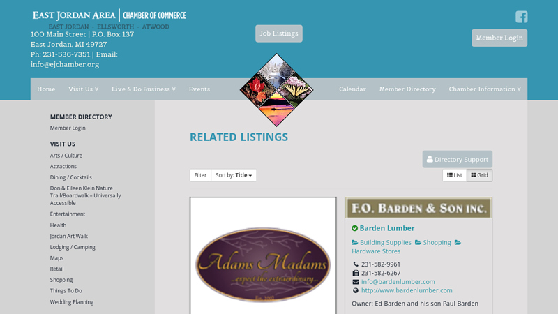 Member Directory east jordan auto parts