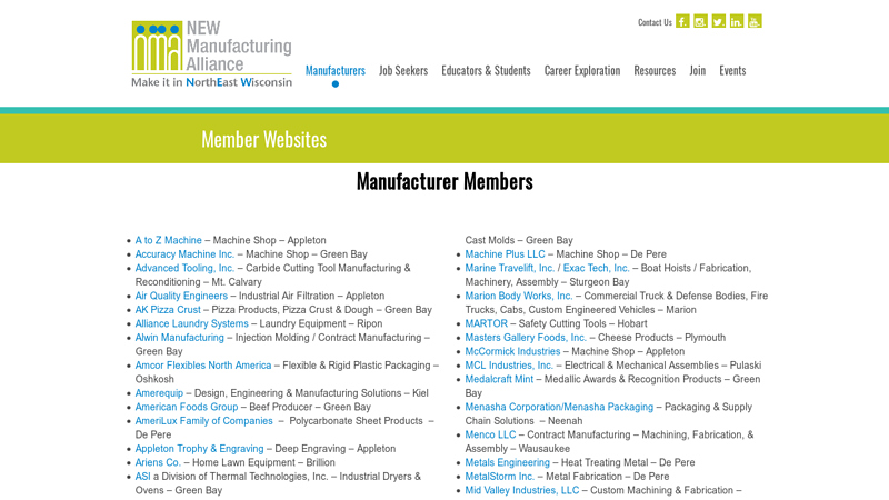 Member Websites car parts green bay wi
