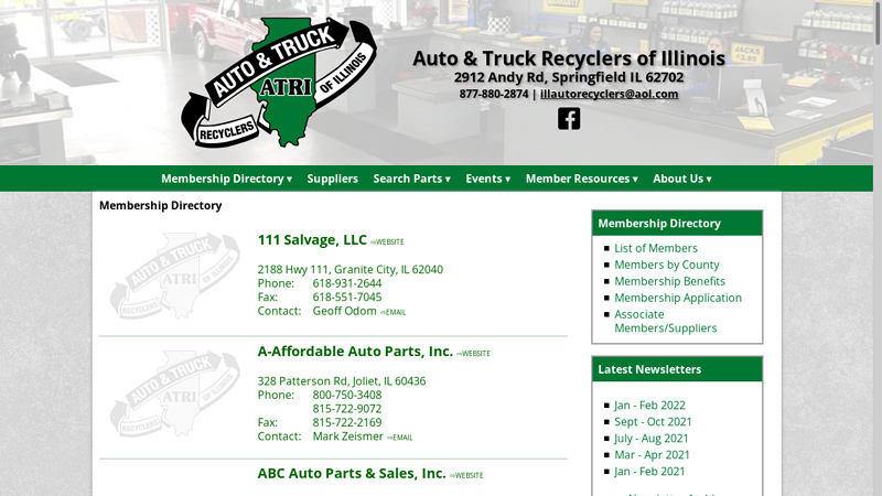Membership Directory calumet city auto parts