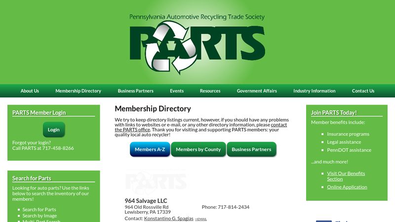 Membership Directory rick's used auto parts