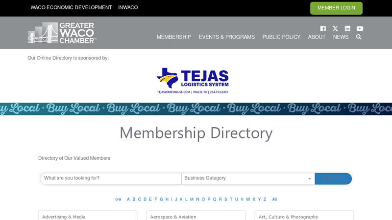 Membership Directory auto parts waco