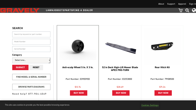 Menu gravely lawn tractor parts