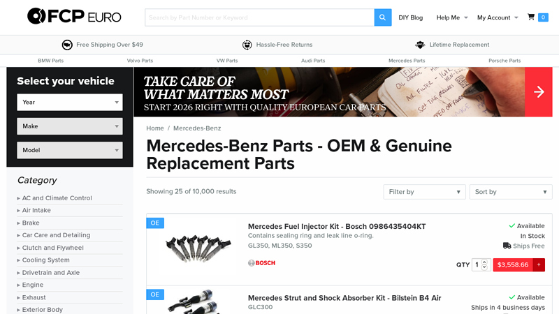 Mercedes mercedes benz auto parts