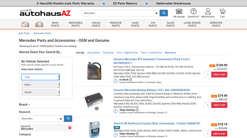 Mercedes Parts mercedes auto parts near me