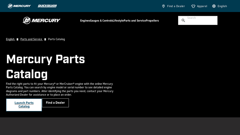 Mercury Marine Parts Digital Catalog mariner outboard motor parts