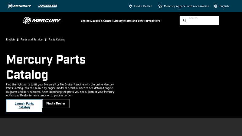 Mercury Marine Parts Digital Catalog mercury marine outboard motor parts