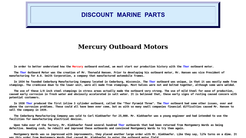 Mercury Outboard Motors vintage mercury outboard motor parts