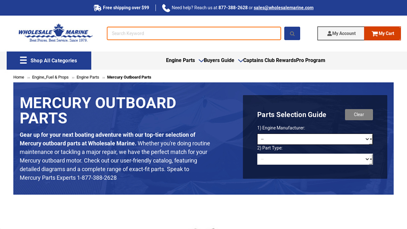 Mercury Outboard Parts mariner outboard motor parts