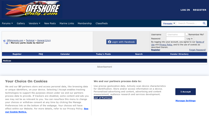 Mercury parts made by Seirra? sierra boat motor parts