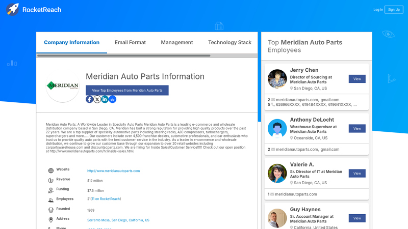 Meridian Auto Parts Information meridian auto parts