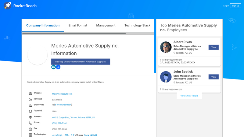 Merles Automotive Supply nc. Information merle's auto parts