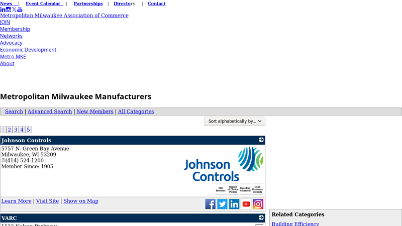 Metropolitan Milwaukee Manufacturers car parts milwaukee wi