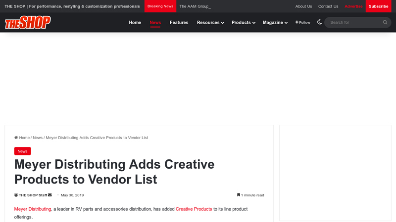 Meyer Distributing Adds Creative Products to Vendor List meyers auto parts