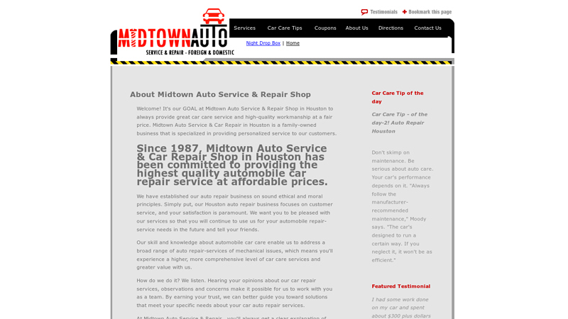 Midtown Auto Service and Repair Houston, Texas About Us midtown auto parts
