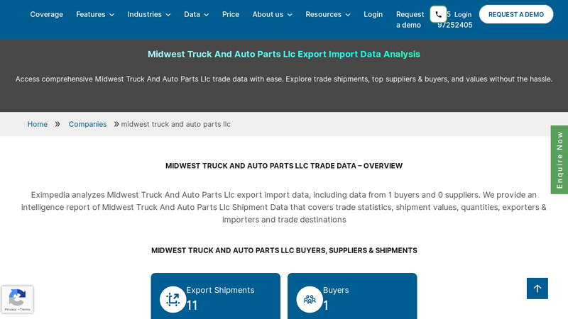 Midwest Truck And Auto Parts Llc Import Export Data & Shipment ... midwest auto parts llc