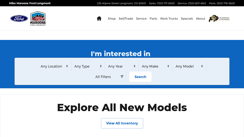 Mike Maroone Ford Longmont auto parts longmont