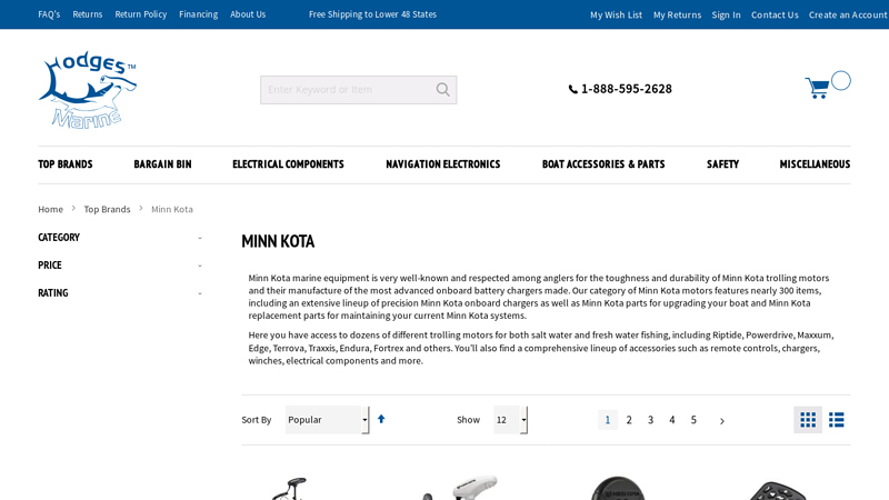 Minn Kota Marine Motors, Equipment & Replacement Parts minnkota trolling motor parts