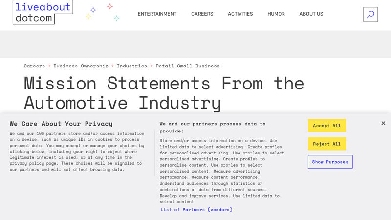 Mission Statements of Auto Manufacturers mission auto parts