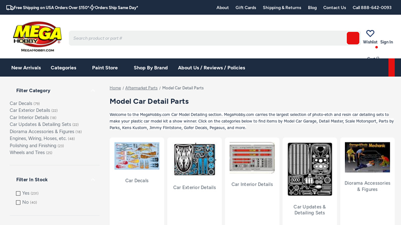 Model Car Detail Parts model car parts