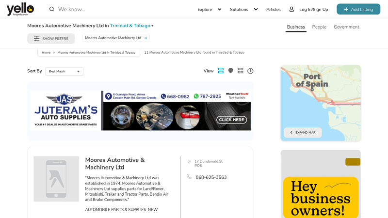 Moores Automotive Machinery Ltd in Trinidad & Tobago moores auto parts