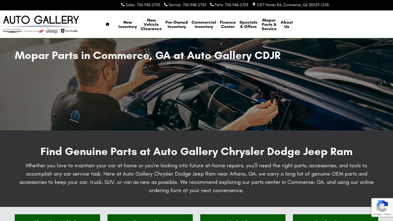 Mopar Parts Center Near Royston, GA auto parts athens ga