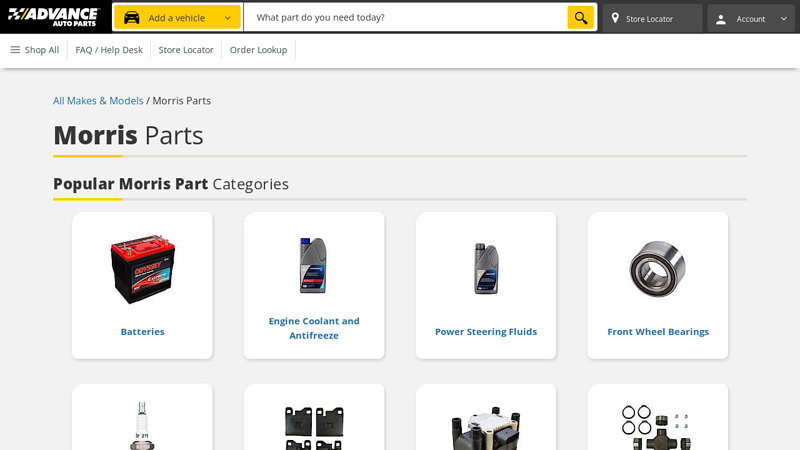 Morris Parts Catalog morris auto parts