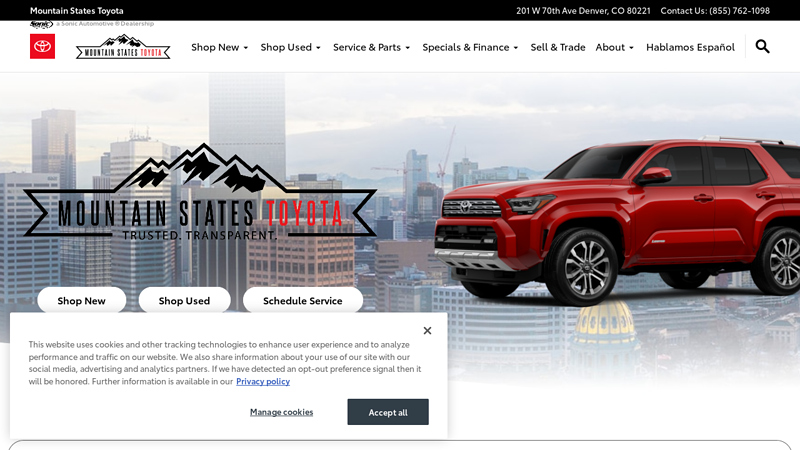 Mountain States Toyota Auto Parts toyota parts department near me