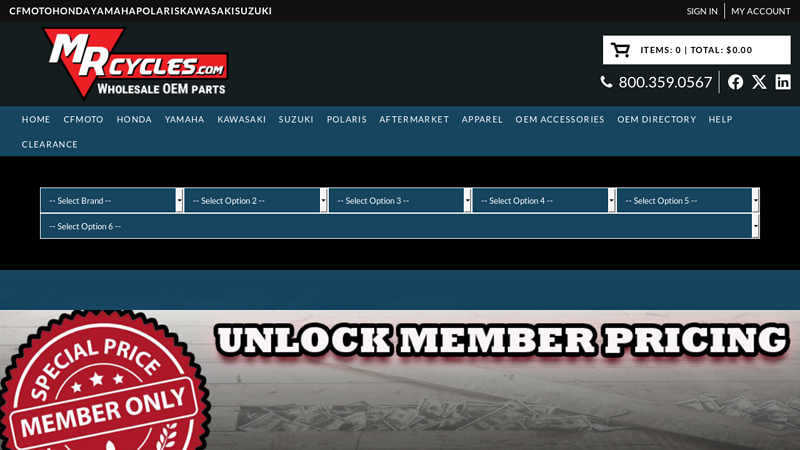 MRCycles honda dirtbike parts